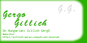 gergo gillich business card